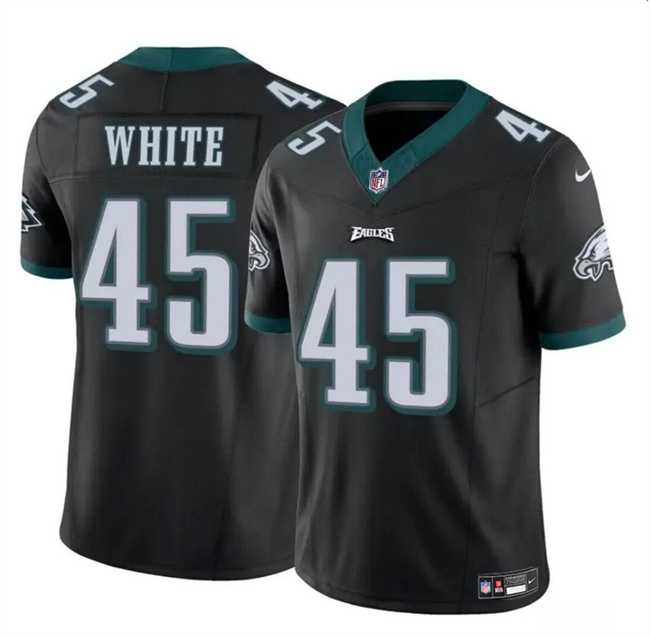 Men & Women & Youth Philadelphia Eagles #45 Devin White Black 2023 F.U.S.E Vapor Untouchable Limited Stitched Jersey